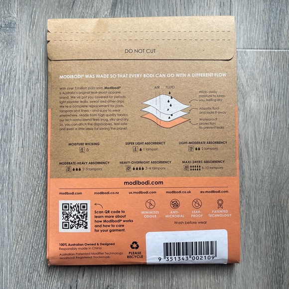 Modibodi X Brief (Moderate-Heavy) Ink Blue - Picture 5 of 5